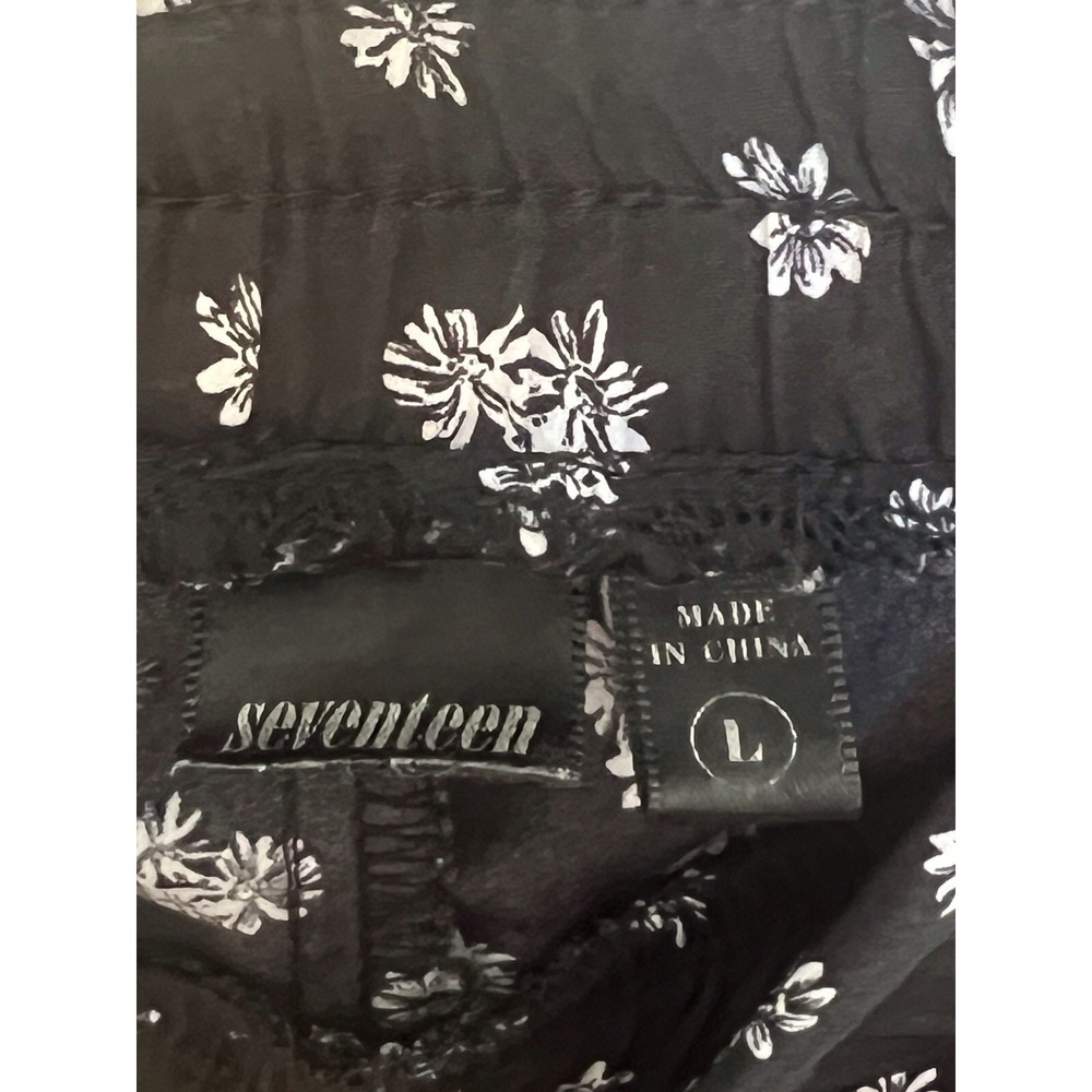 Seventeen Flower Print Harem Pants, Elastic Waist,‎ Pockets, Women's Size Large - Picture 7 of 9